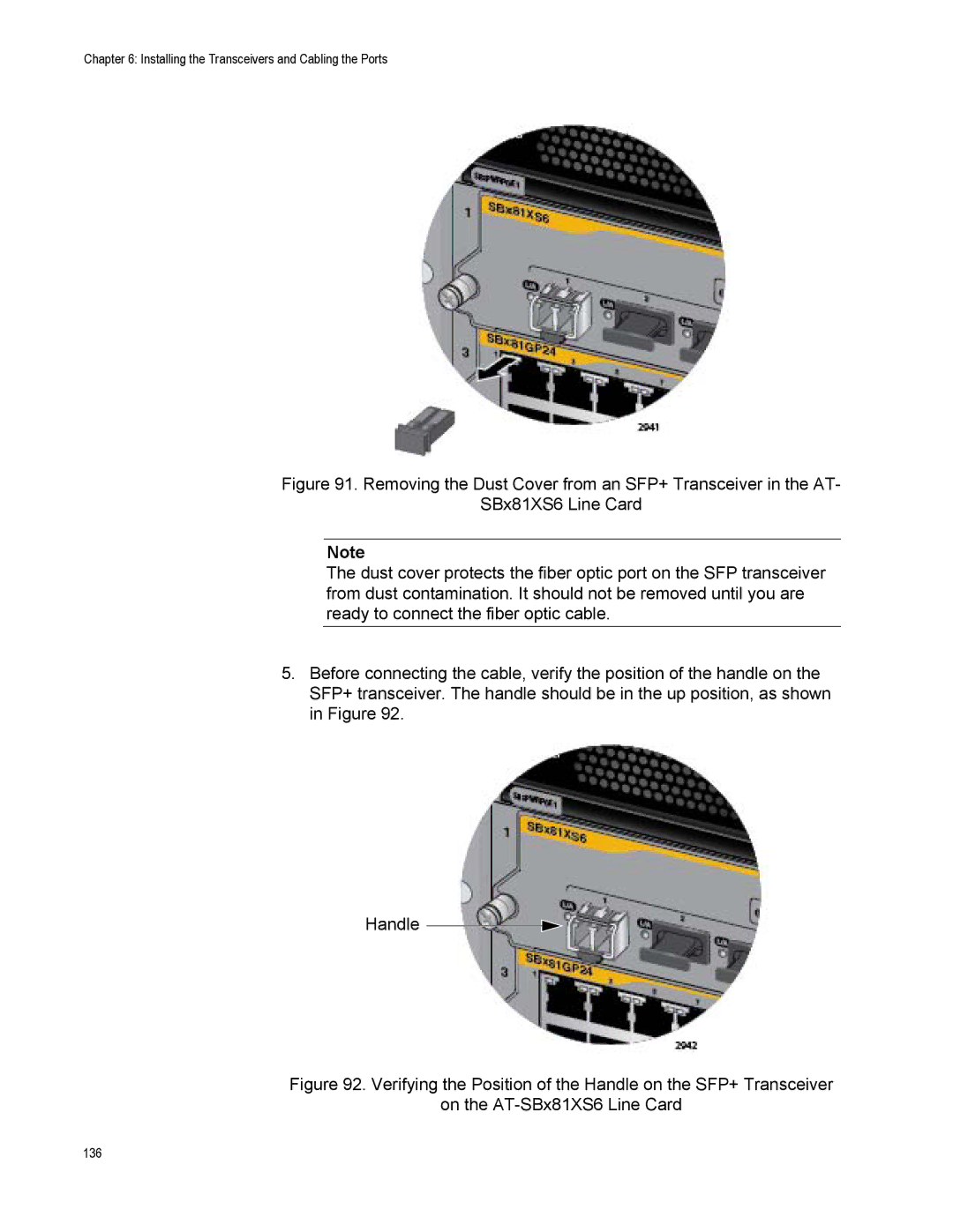 Allied Telesis X8106 manual 136 