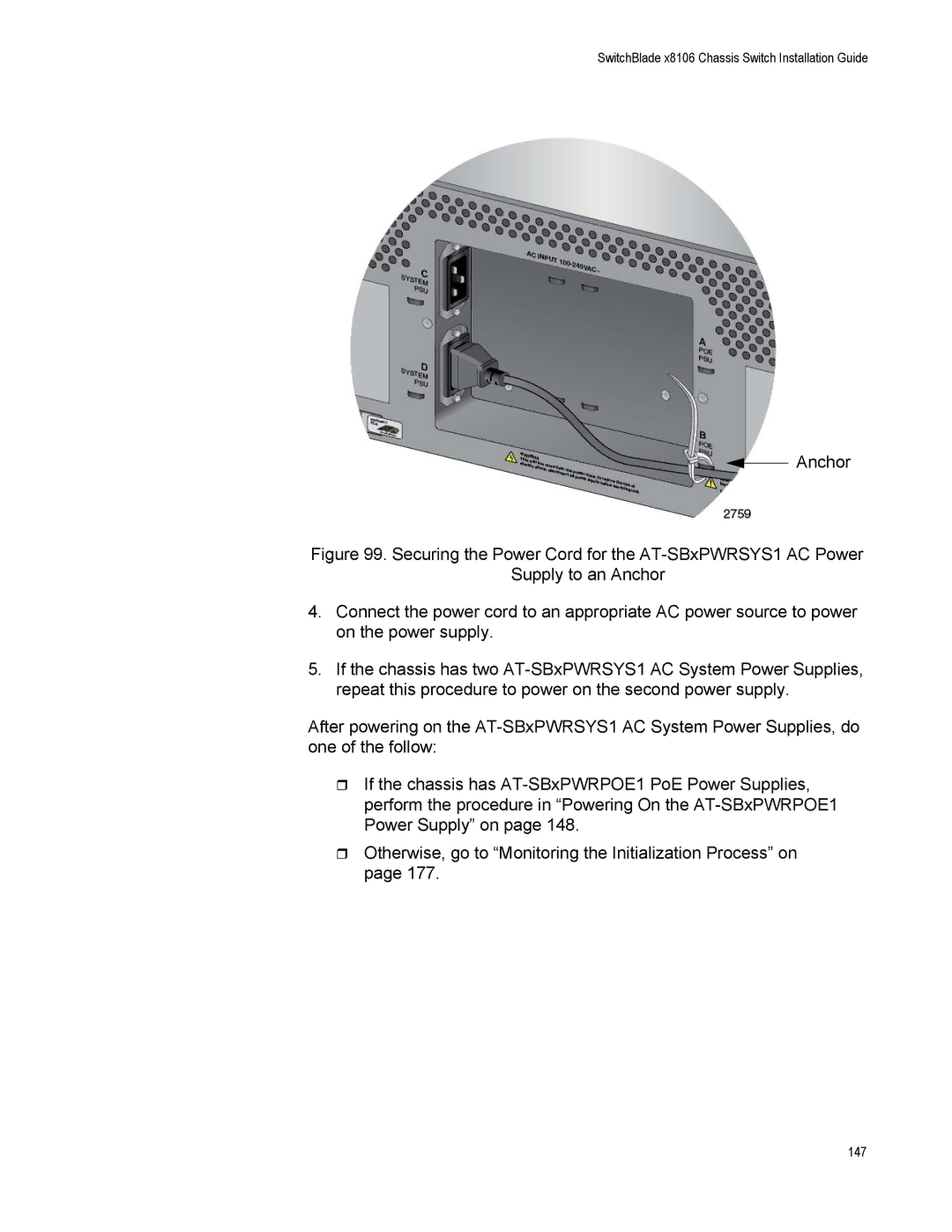 Allied Telesis X8106 manual Anchor 