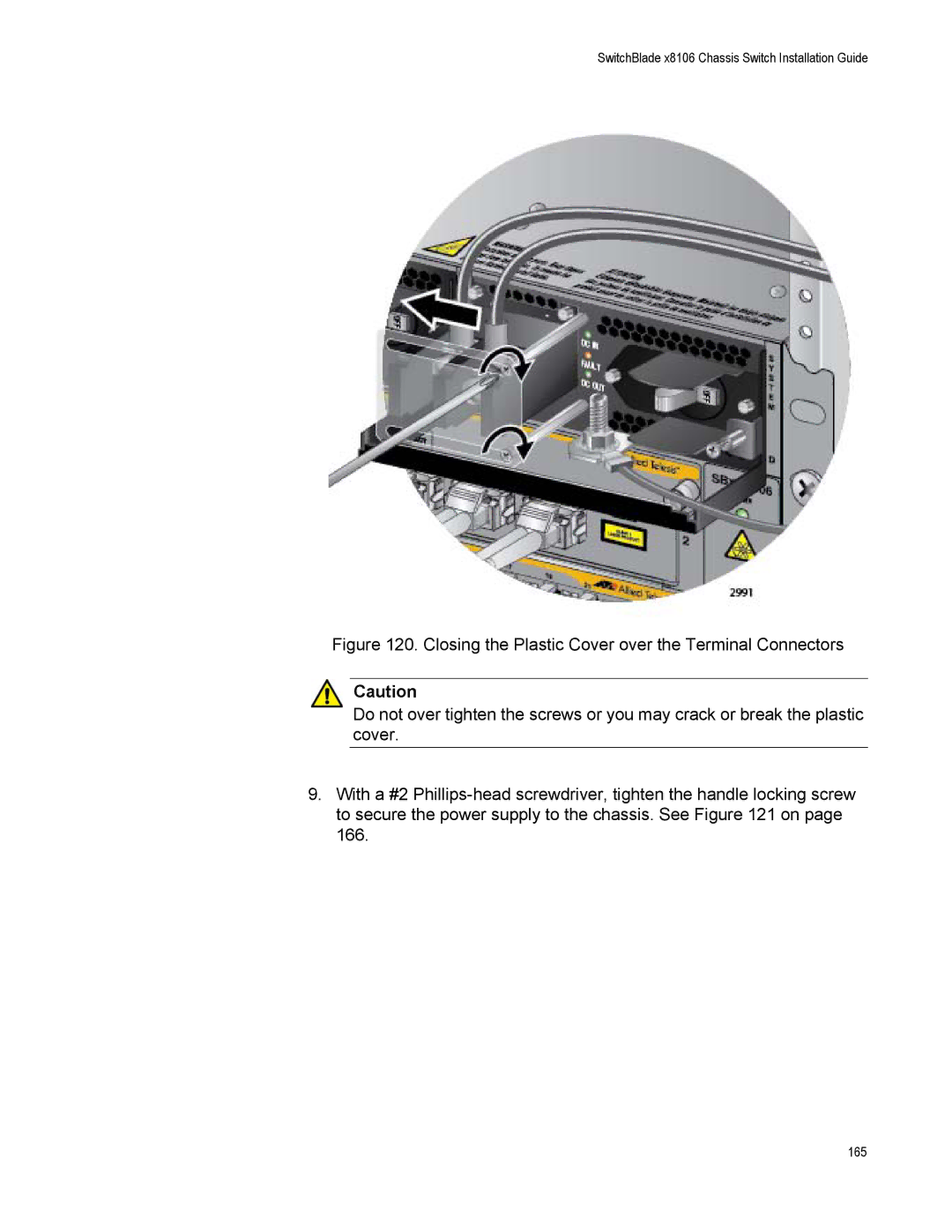 Allied Telesis X8106 manual 165 