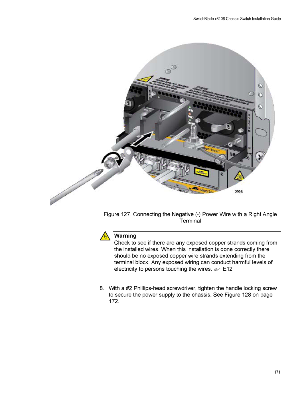 Allied Telesis X8106 manual 171 