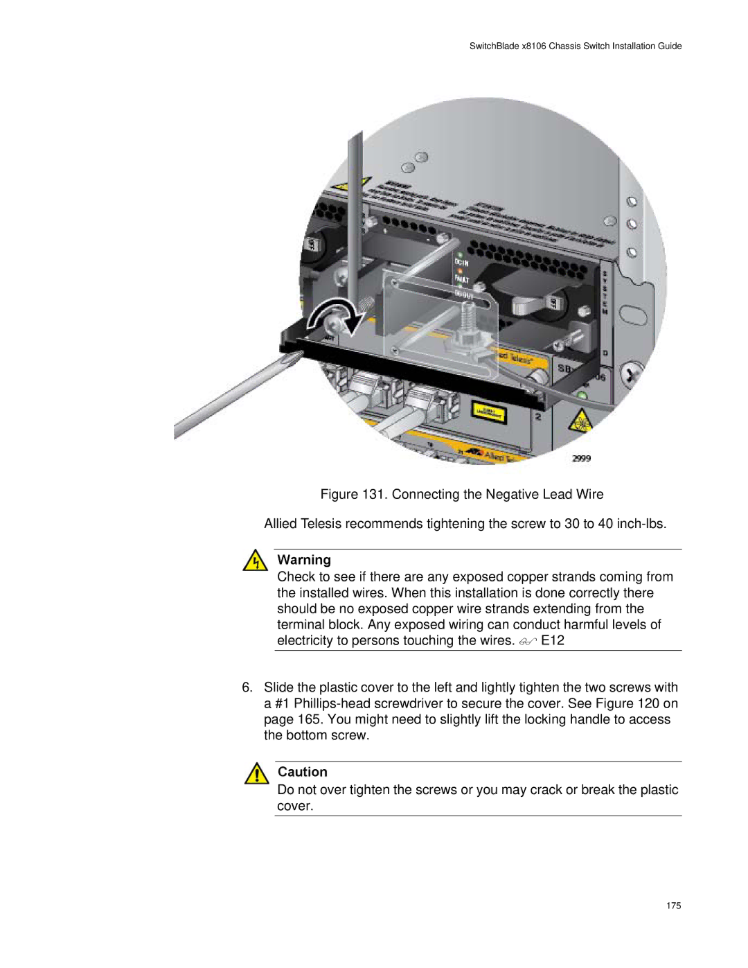 Allied Telesis X8106 manual 175 