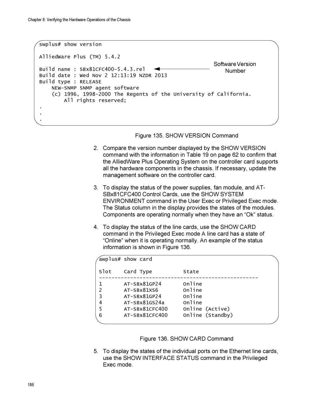 Allied Telesis X8106 manual Number 