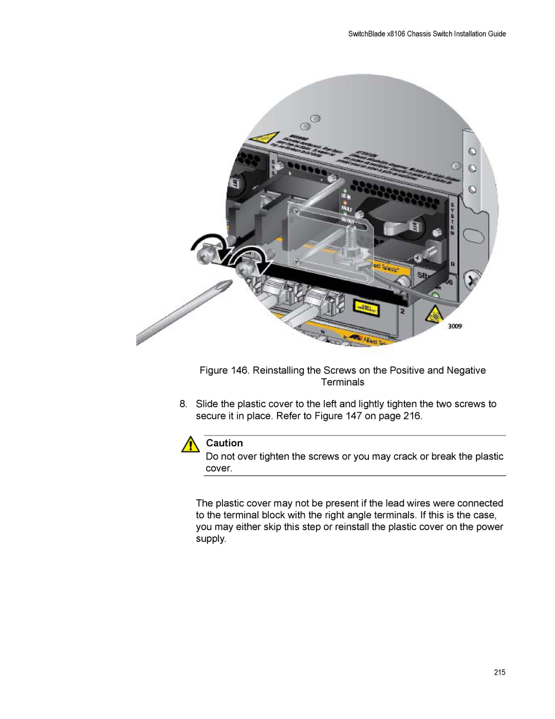 Allied Telesis X8106 manual 215 