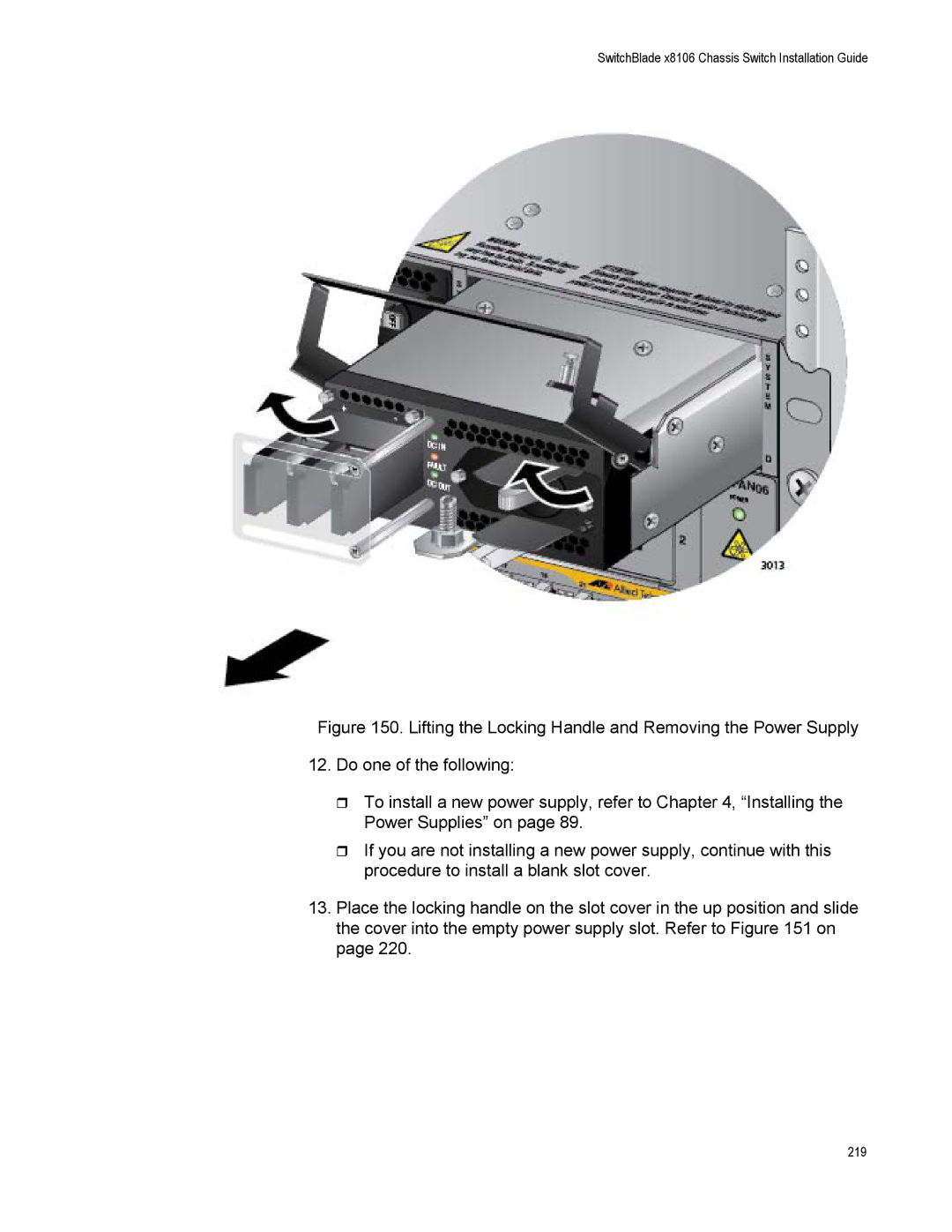 Allied Telesis X8106 manual 219 