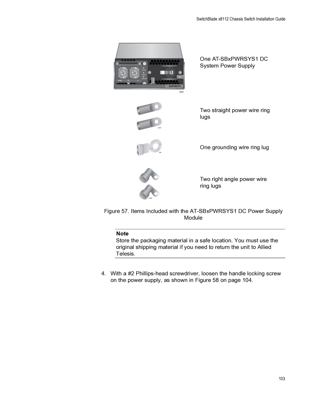 Allied Telesis X8112 manual 103 