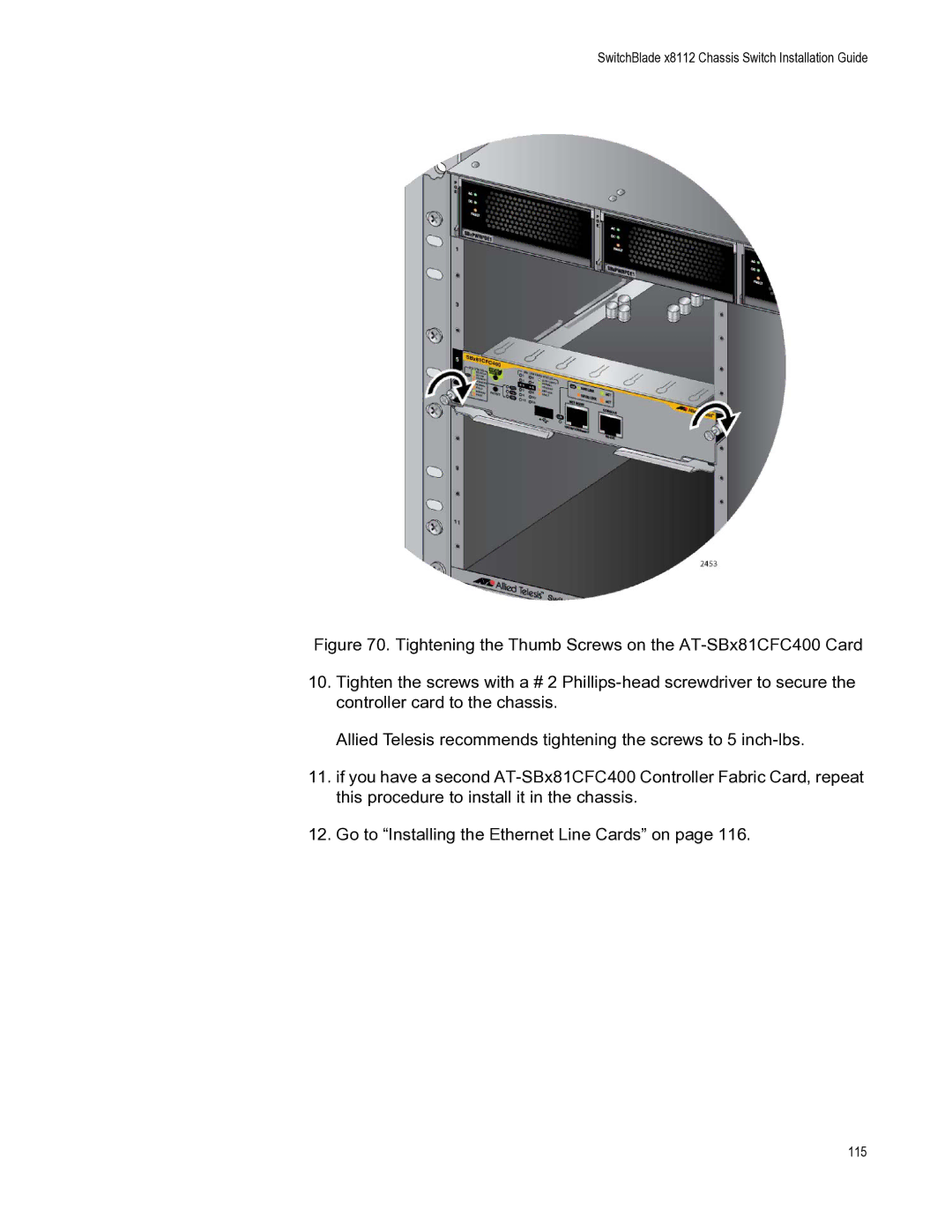 Allied Telesis X8112 manual 115 