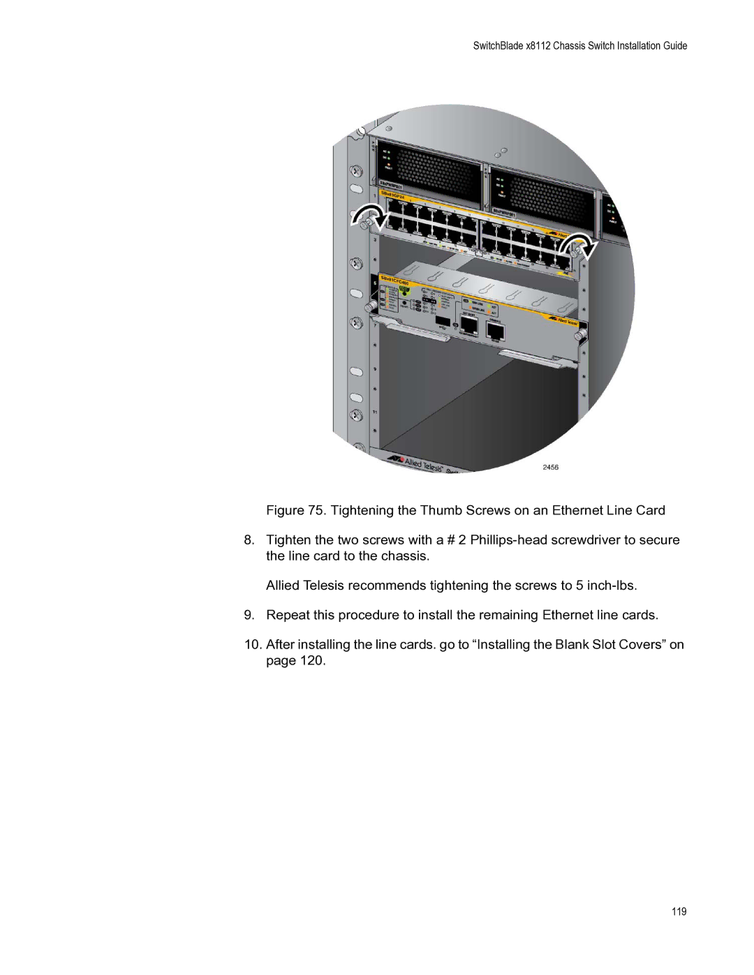 Allied Telesis X8112 manual 119 