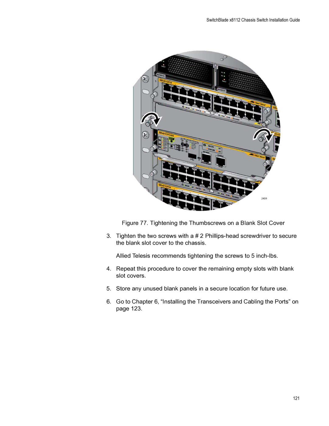 Allied Telesis X8112 manual 121 