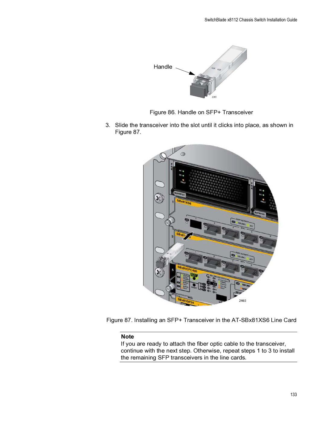 Allied Telesis X8112 manual 133 