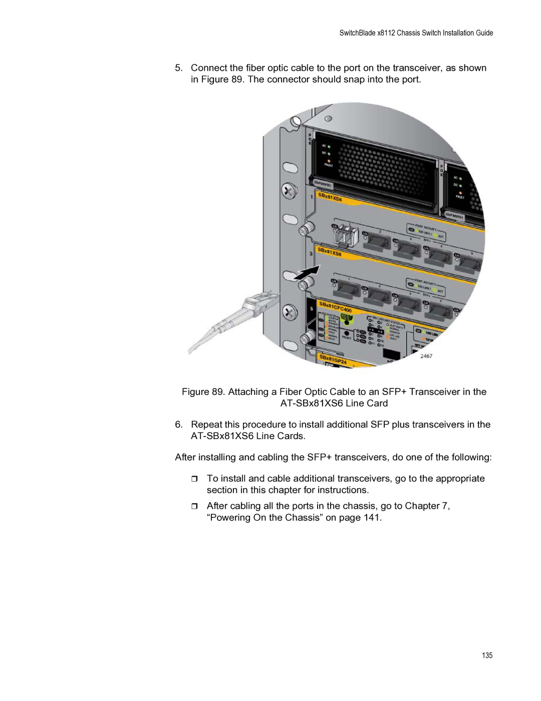 Allied Telesis X8112 manual 135 