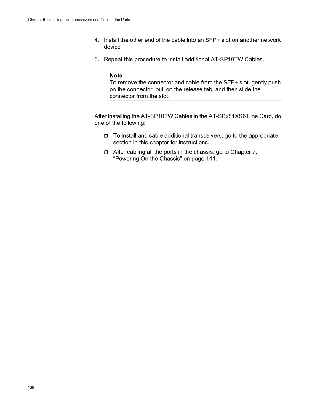 Allied Telesis X8112 manual 138 