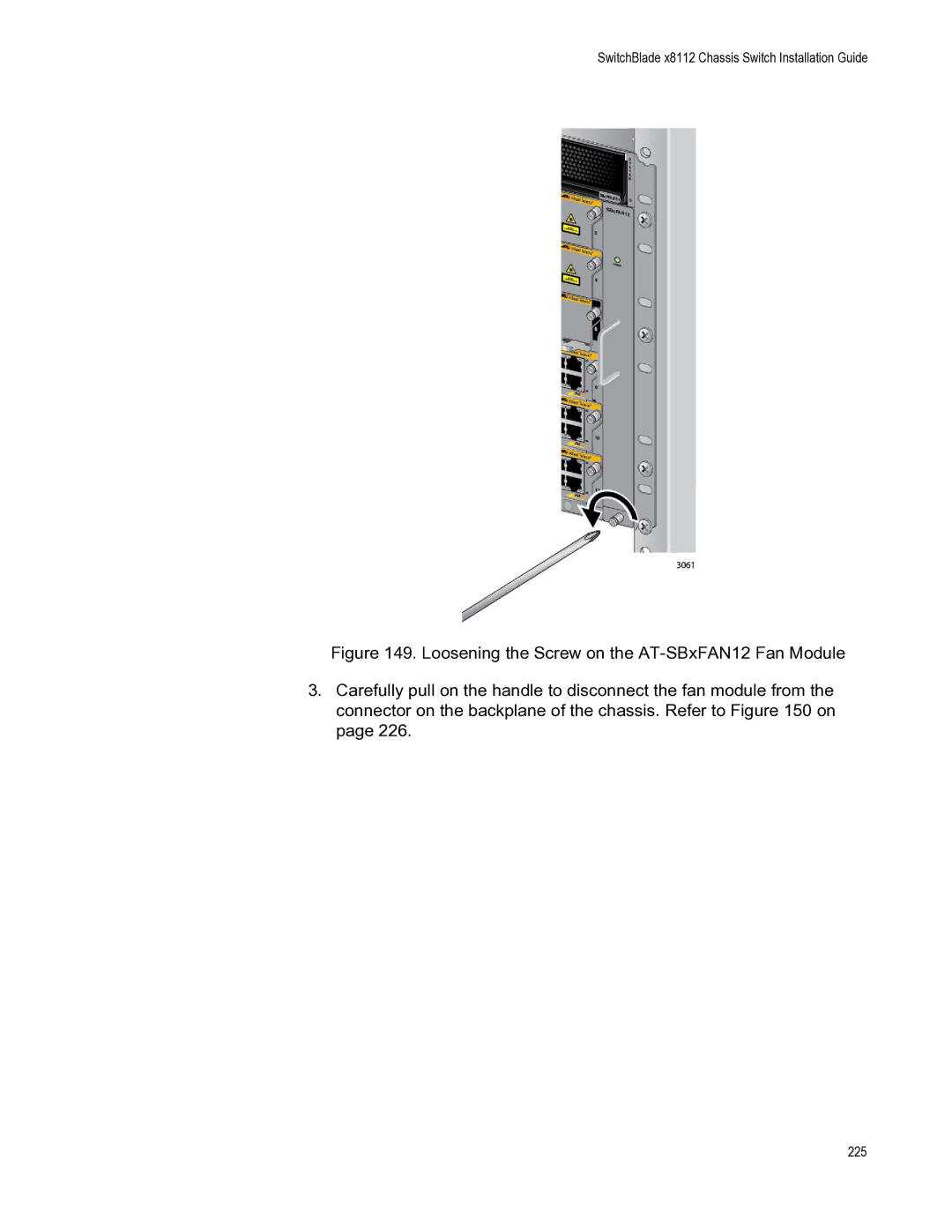 Allied Telesis X8112 manual 225 