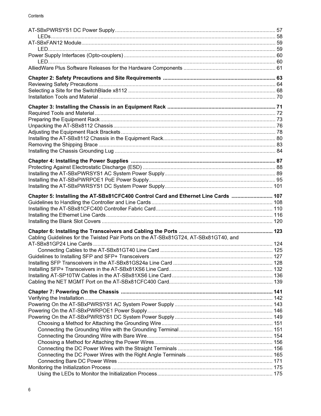 Allied Telesis X8112 manual 123 