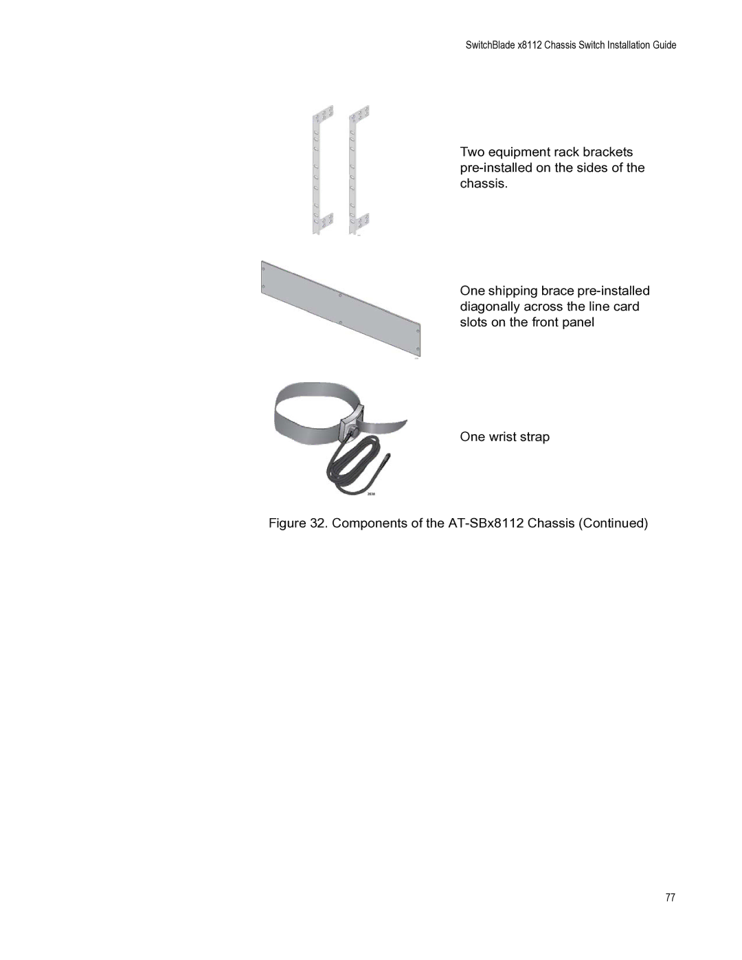 Allied Telesis X8112 manual Components of the AT-SBx8112 Chassis 