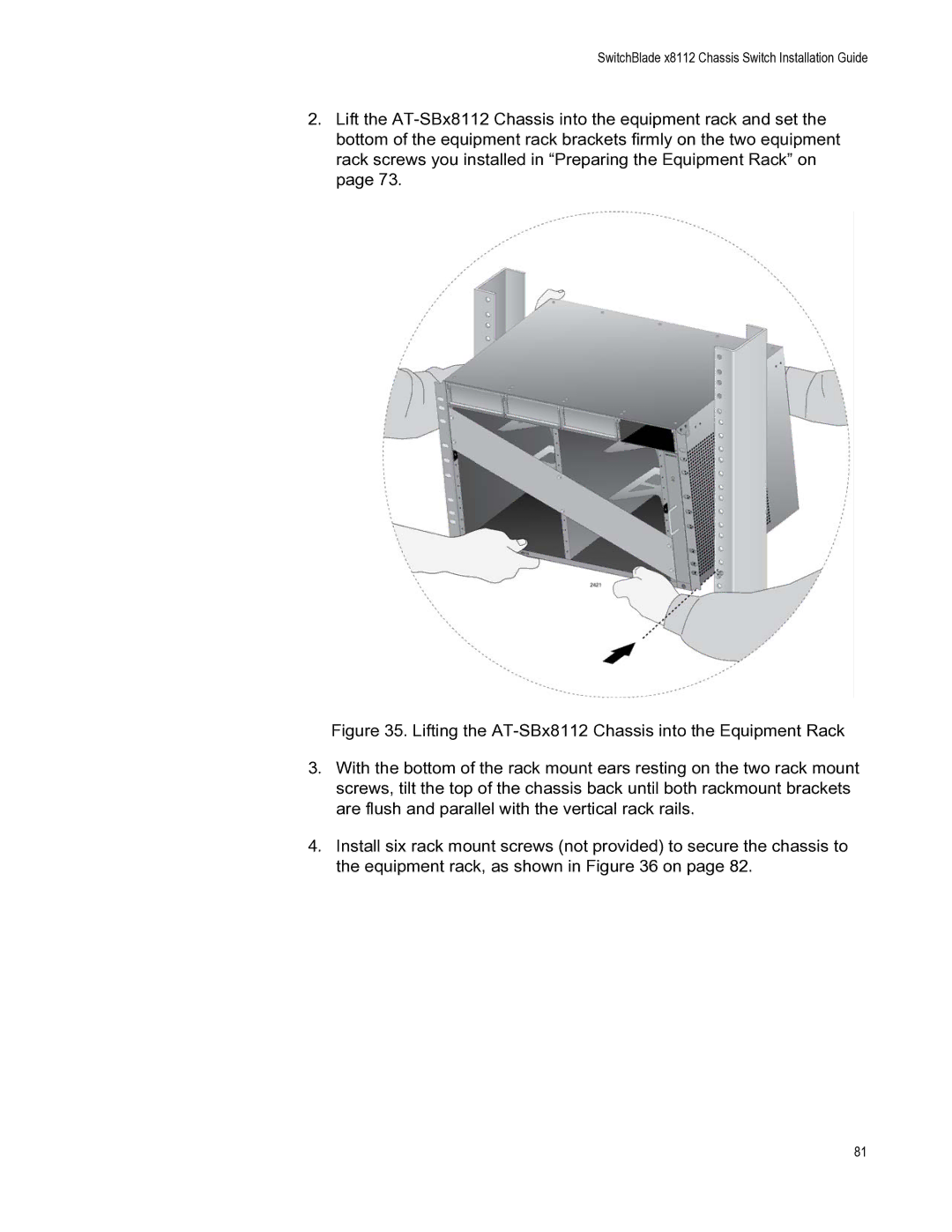 Allied Telesis X8112 manual SwitchBlade x8112 Chassis Switch Installation Guide 