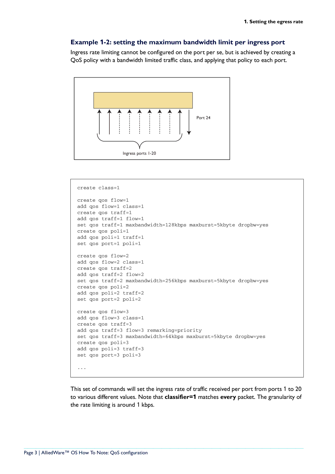 Allied Telesis x900-48 series manual AlliedWare OS How To Note QoS configuration 