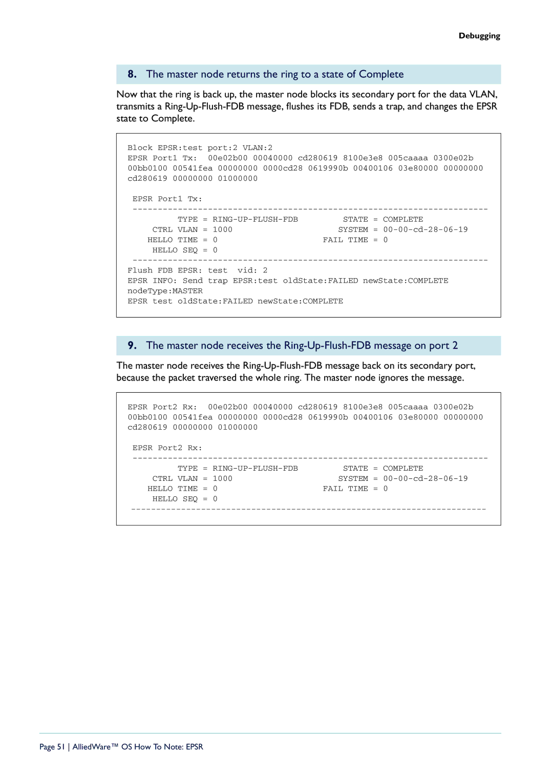 Allied Telesis AT-9924T/4SP-A-20, X900-48FE-N, AT-8948, AT-9924T-40, AT-9924SP-30 manual AlliedWare OS How To Note Epsr 