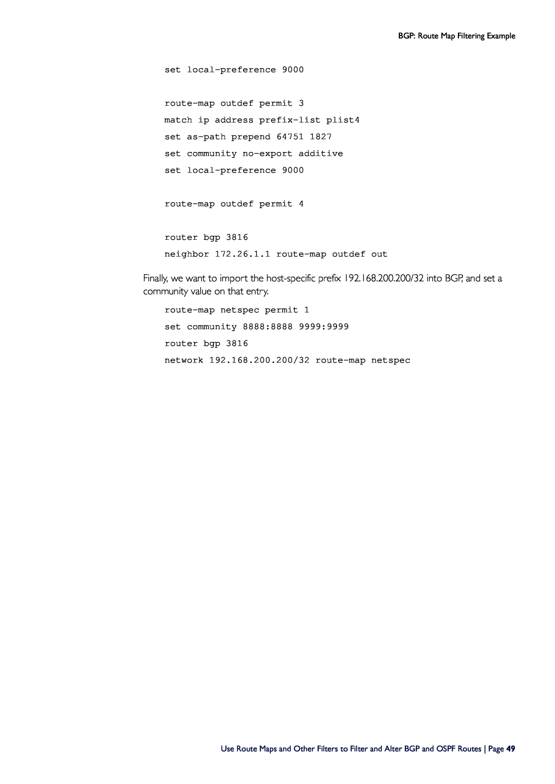 Allied Telesis X8100, x908 manual set local-preference route-map outdef permit 