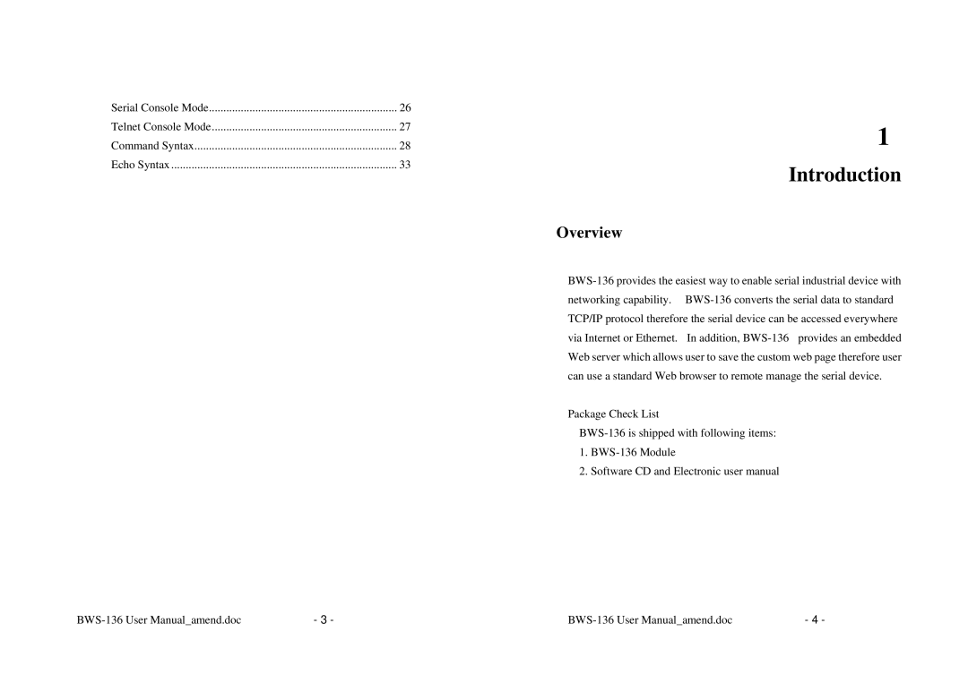 Alloy Computer Products BWS-136 user manual Introduction, Overview 