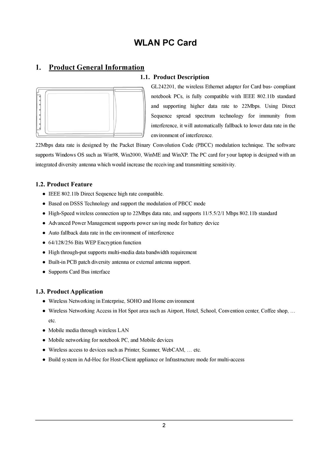 Alloy Computer Products GL242201 specifications Product Description, Product Feature, Product Application 