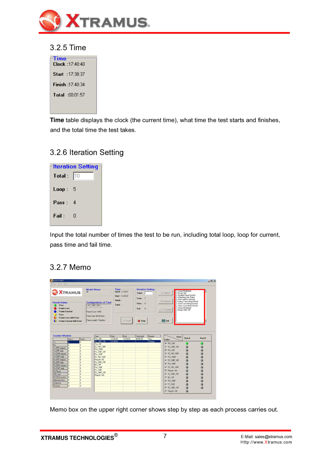 Alloy Computer Products NuDOG-MPT user manual Time, Iteration Setting, Memo 