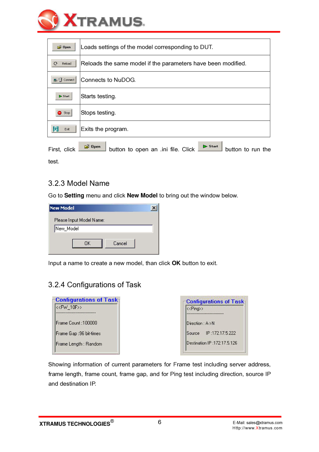 Alloy Computer Products NuDOG-MPT user manual Model Name, Configurations of Task 