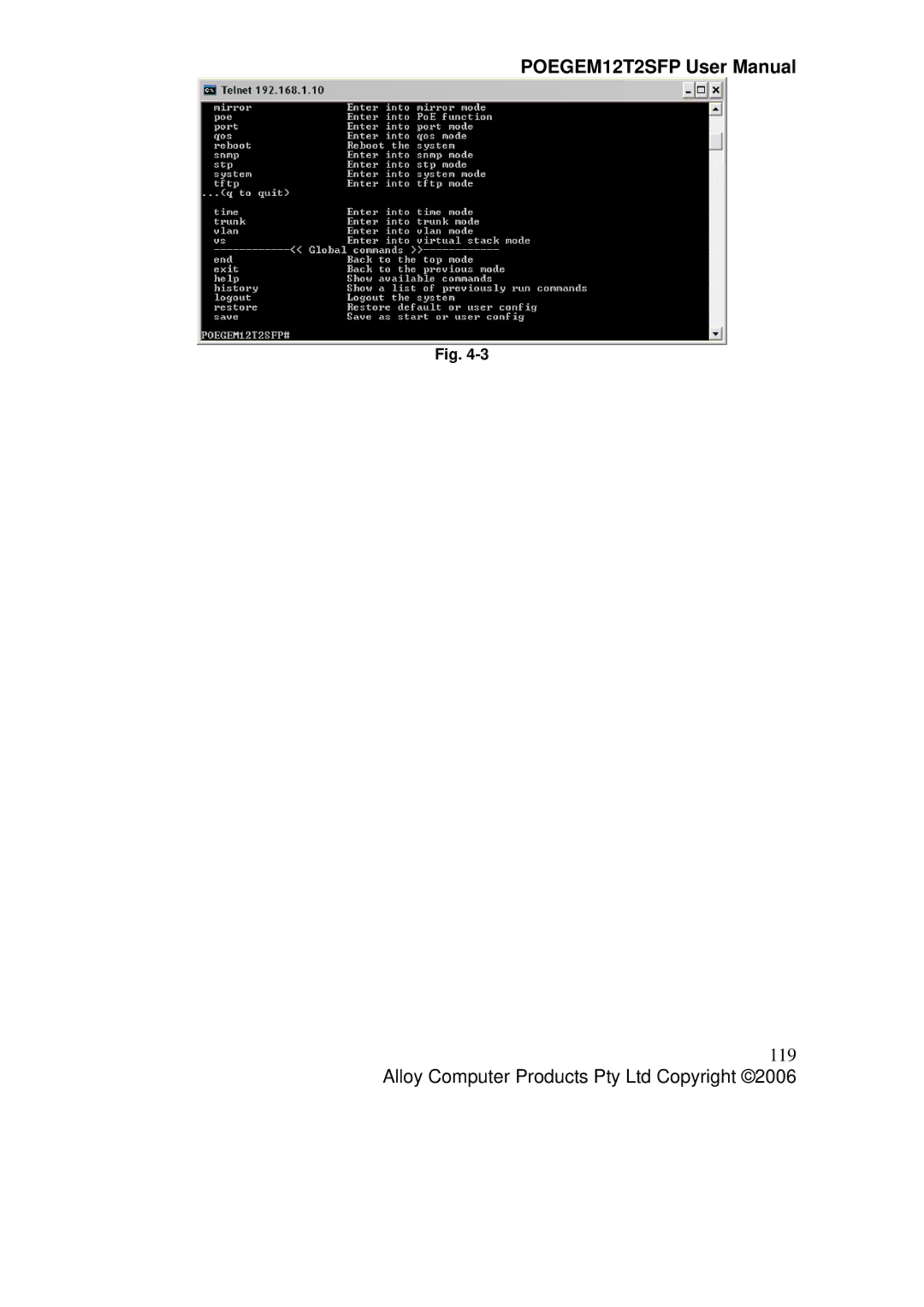 Alloy Computer Products POEGEM12T2SFP user manual 119 