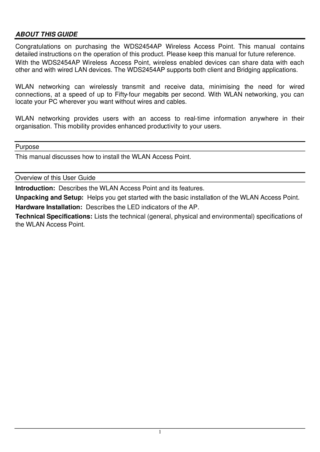 Alloy Computer Products WDS2454AP manual About this Guide 