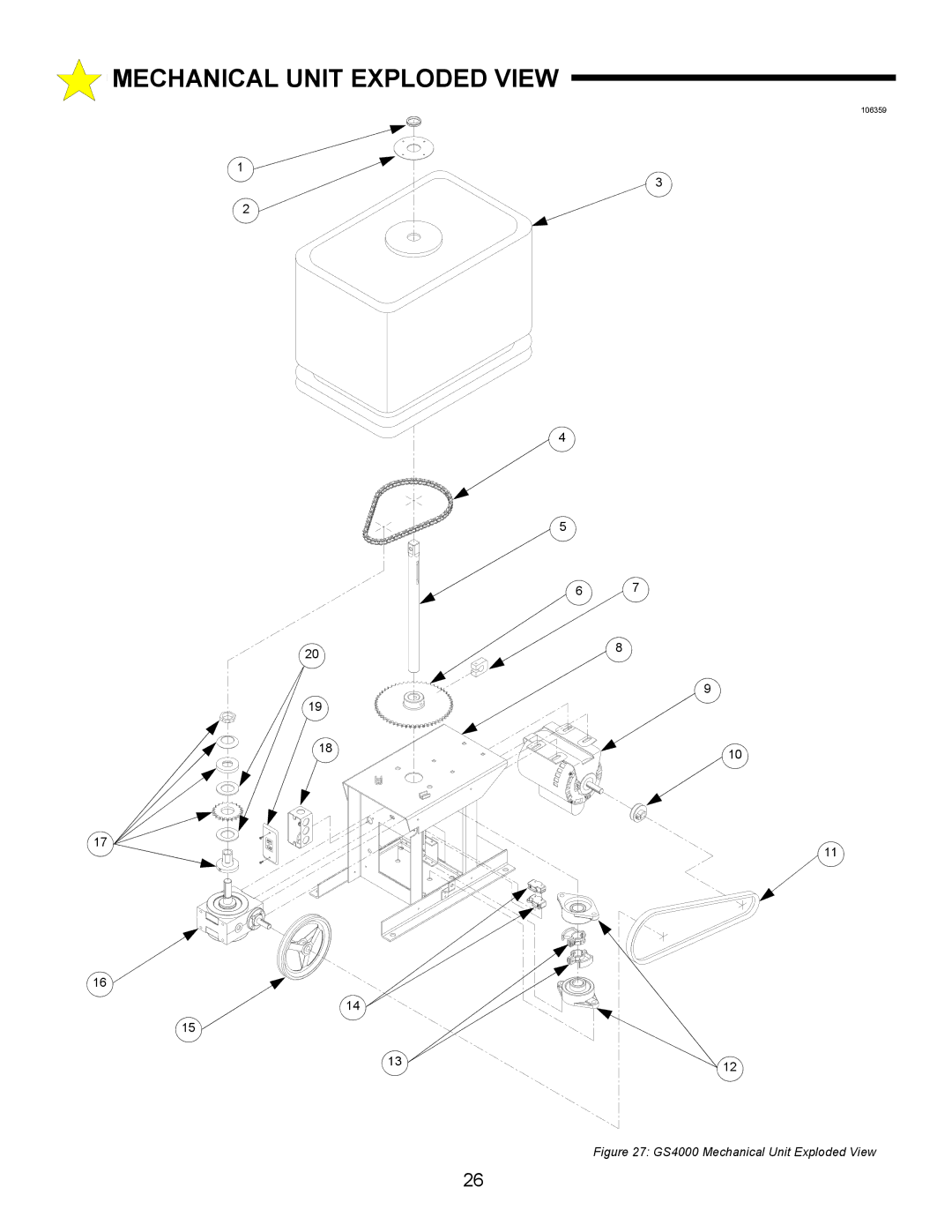 Allstar Products Group ANSI/UL 325 owner manual GS4000 Mechanical Unit Exploded View 