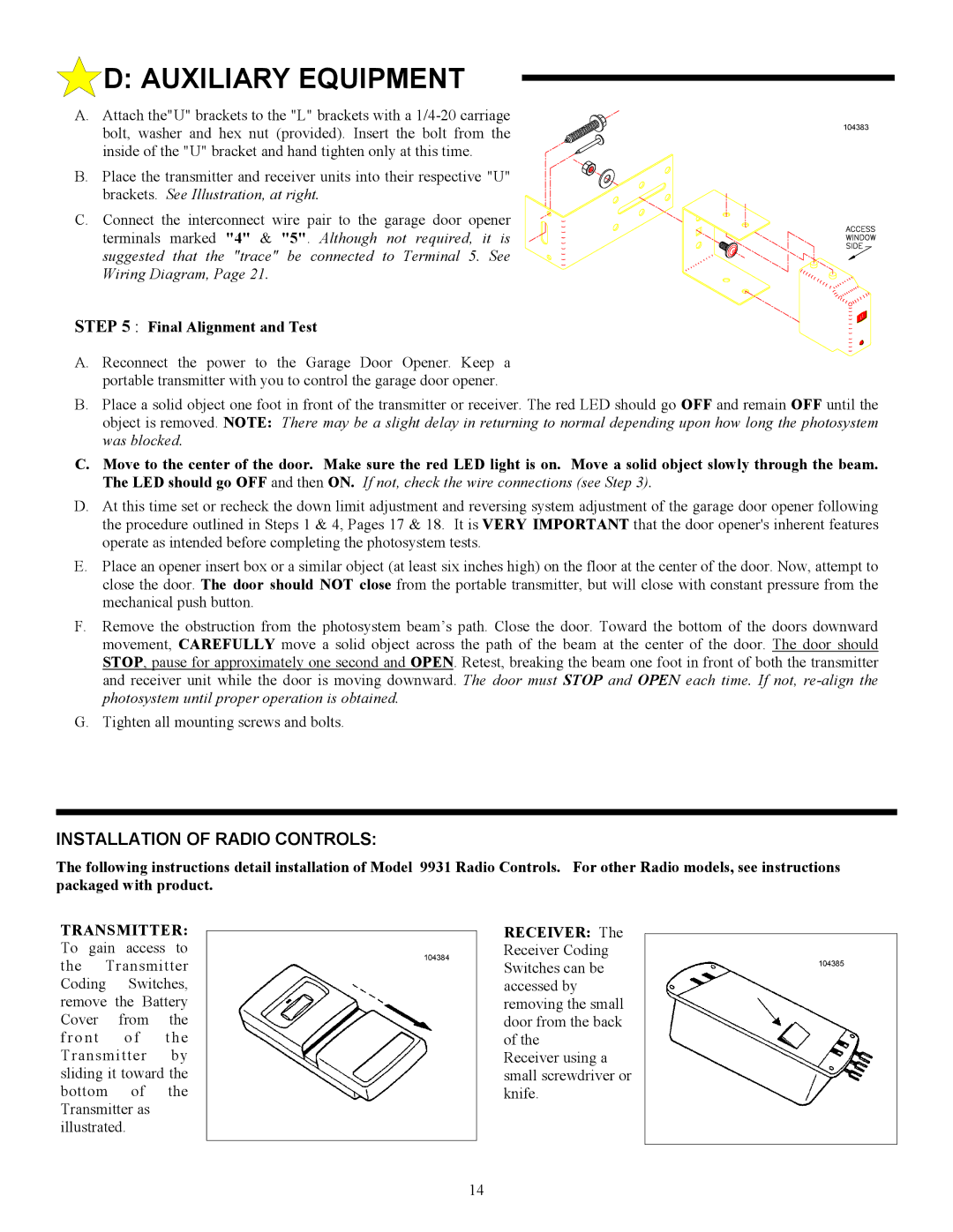 Allstar Products Group 6500-P, J6500, 6000 owner manual Final Alignment and Test, Transmitter 