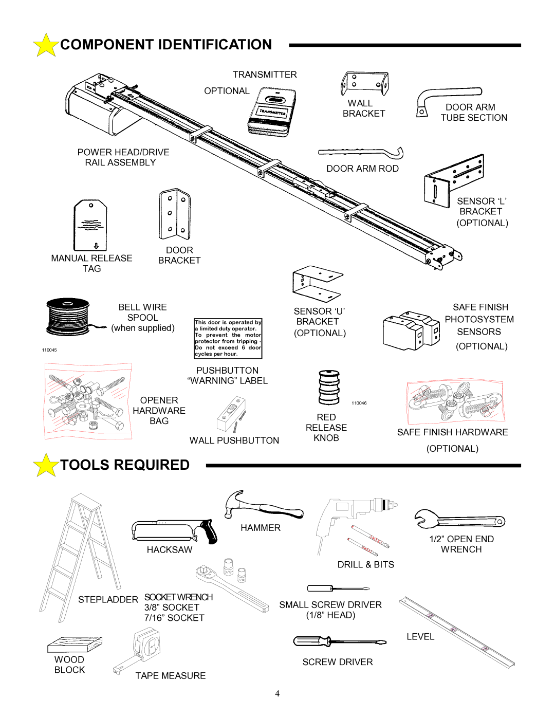 Allstar Products Group LT 50 owner manual Component Identification, Tools Required 