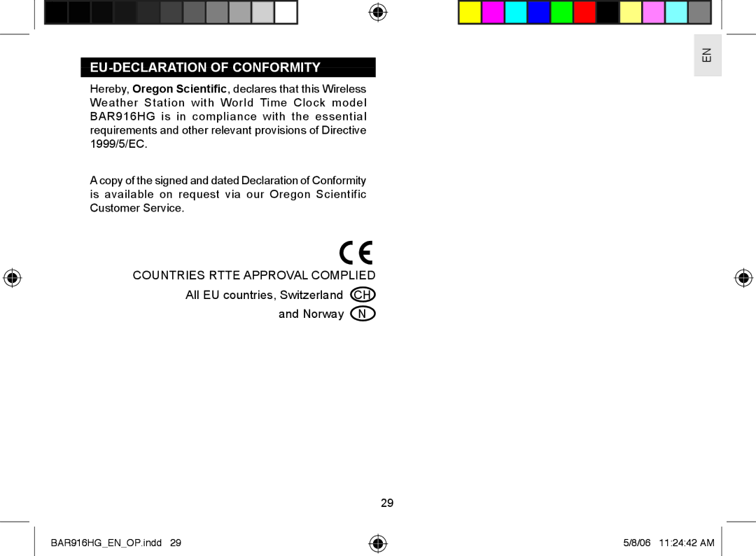 AllTrade BAR916HG user manual EU-DECLARATION of Conformity 