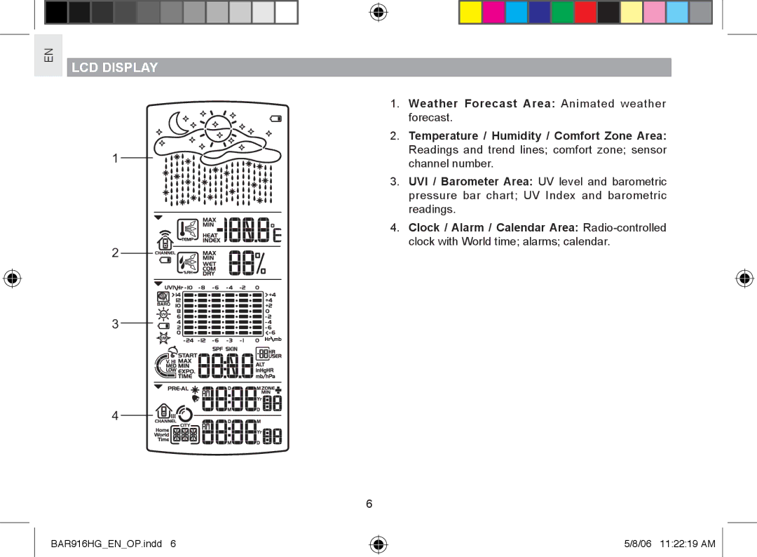 AllTrade BAR916HG user manual LCD Display 