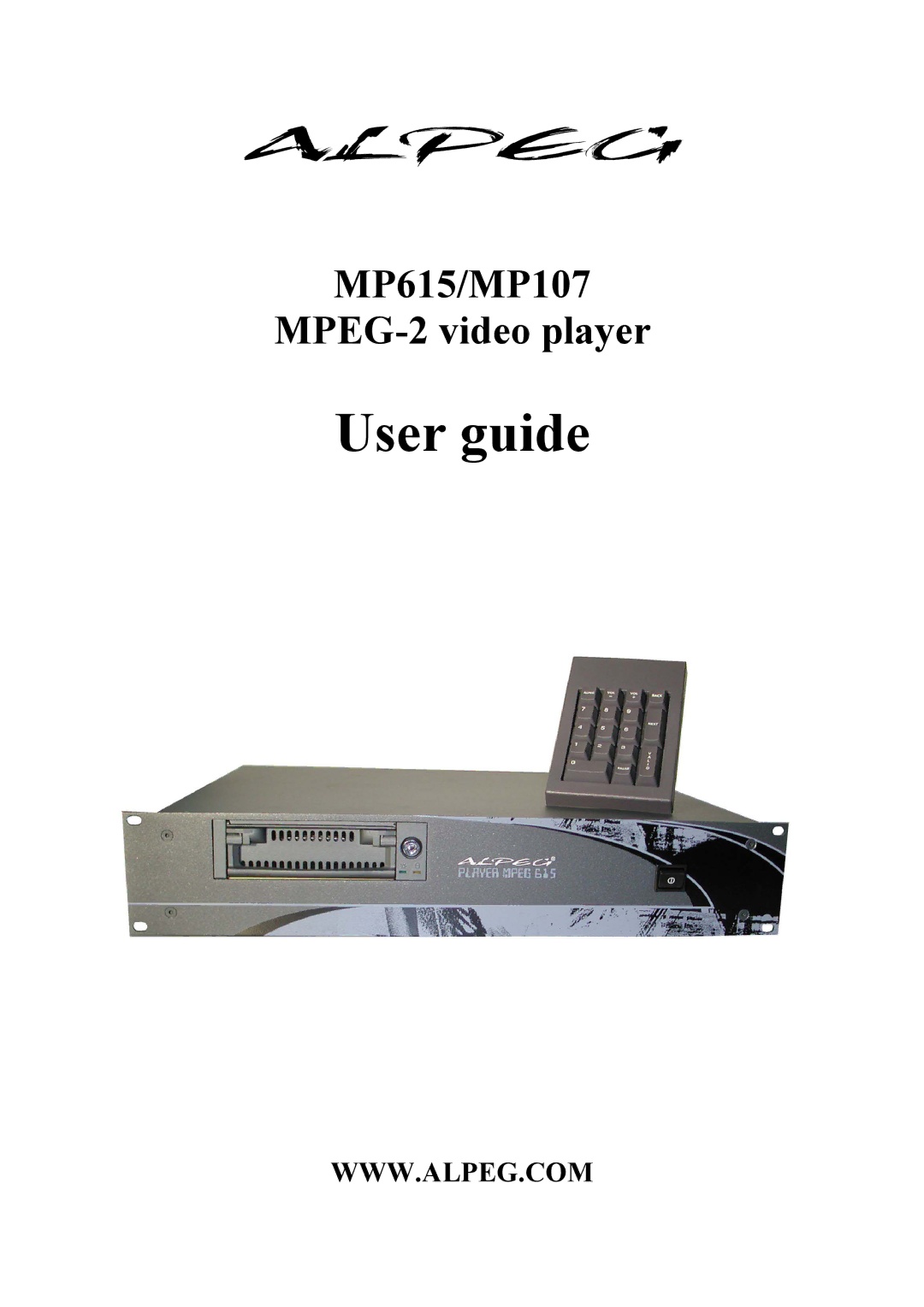 Alpes USA MP615/MP107 manual User guide 