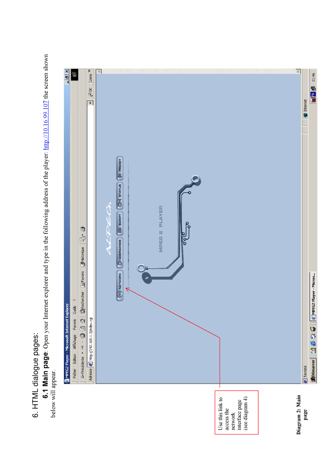 Alpes USA MP615/MP107 manual Html dialogue pages 