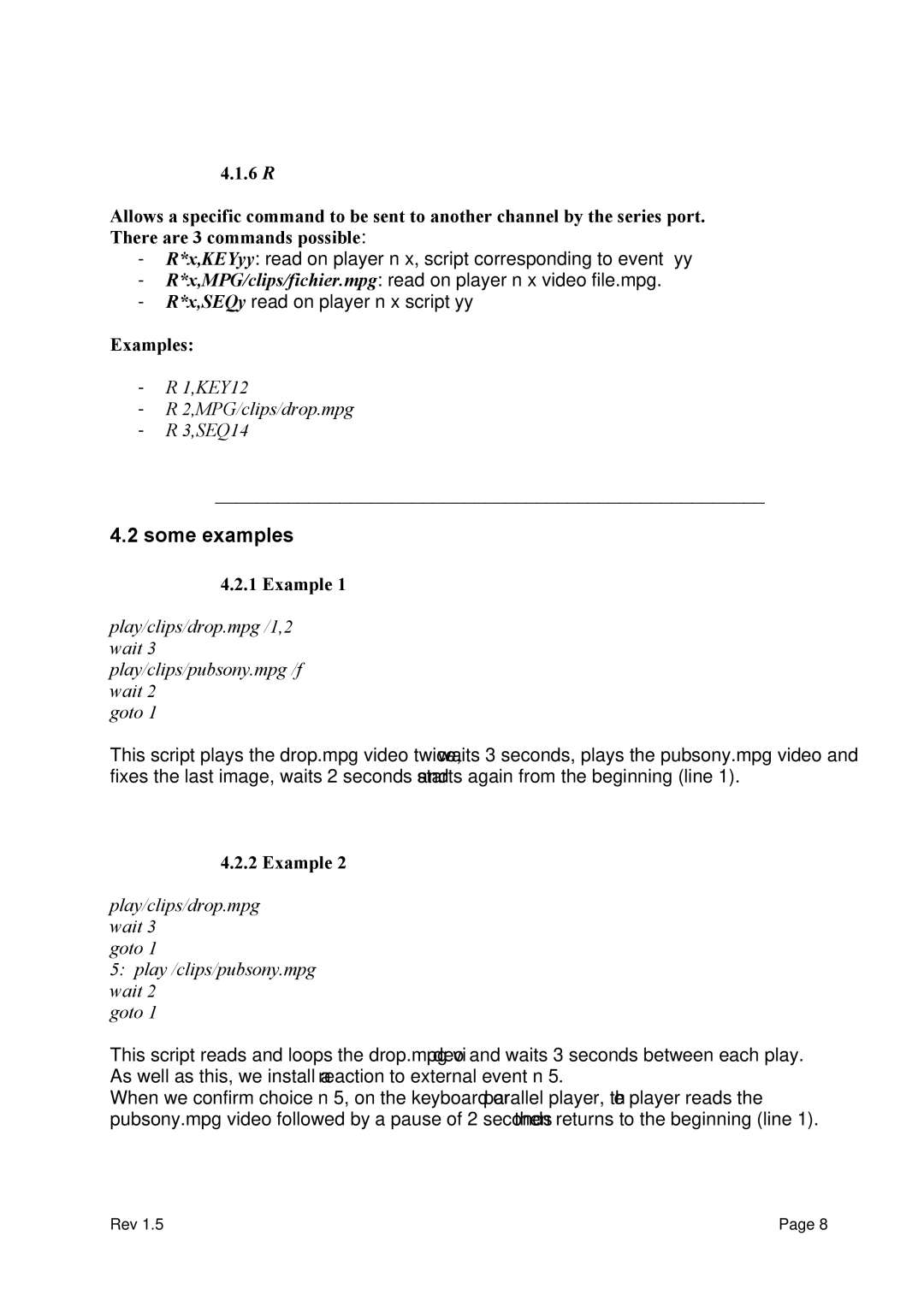 Alpes USA MP615/MP107 manual Some examples, Examples 