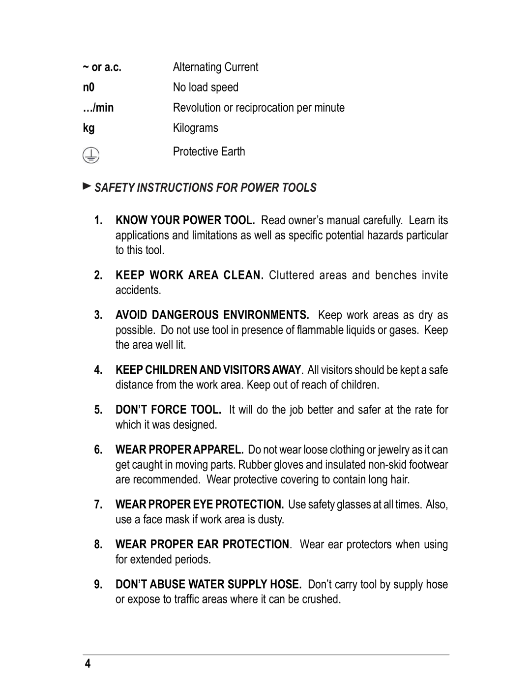 Alpha Tool.Com.HK Limited AIR-658 instruction manual Safety Instructions for Power Tools 