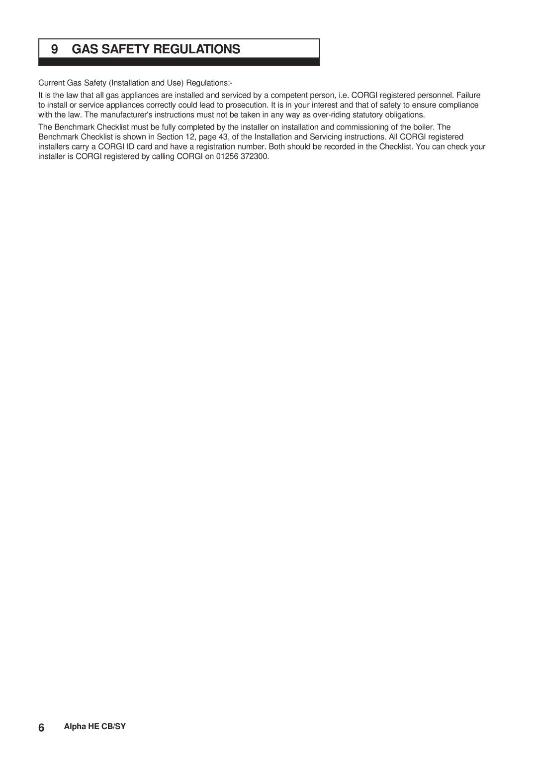 Alpha Tool.Com.HK Limited HE SY25, HE CB33 GAS Safety Regulations, Current Gas Safety Installation and Use Regulations 