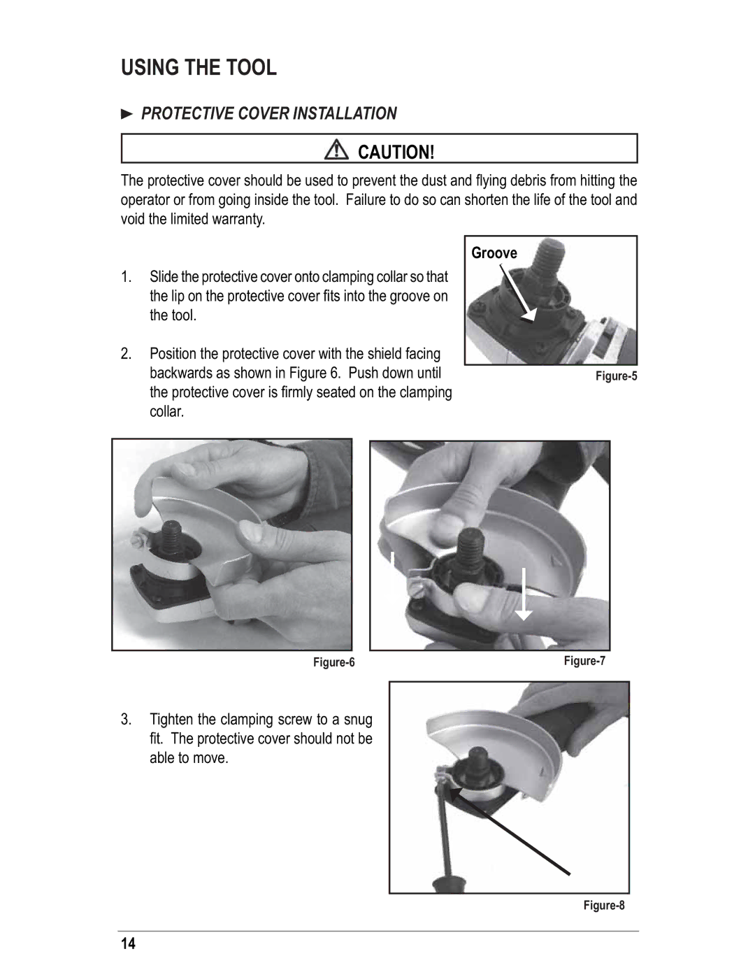 Alpha Tool.Com.HK Limited hsg-125, 225 instruction manual Using the Tool, Protective Cover Installation 