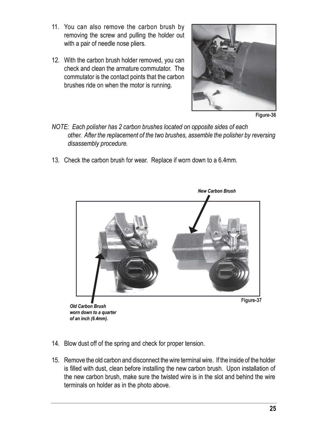 Alpha Tool.Com.HK Limited VSP-230 instruction manual New Carbon Brush 