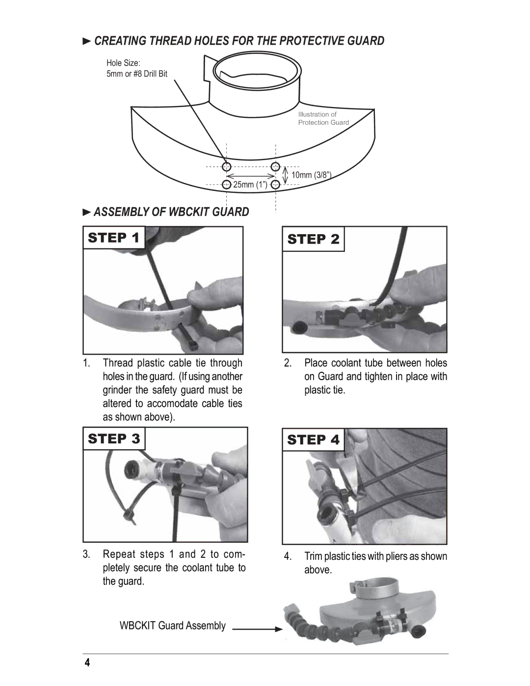 Alpha Tool.Com.HK Limited WBCKIT Creating Thread Holes for the Protective Guard, Assembly of Wbckit Guard 