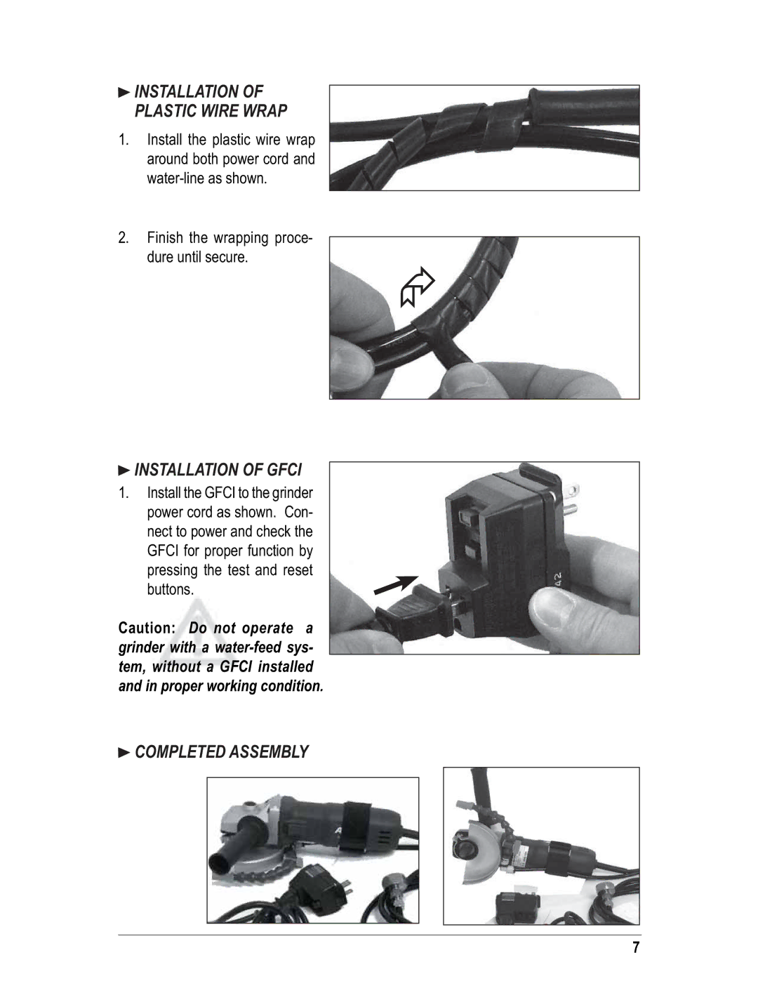 Alpha Tool.Com.HK Limited WBCKIT Installation Plastic Wire Wrap, Installation of Gfci, Completed Assembly 