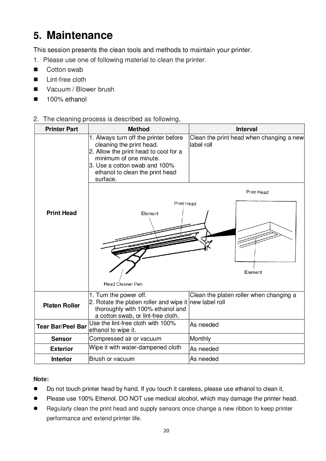 Alpha Vision Tech Alpha-3R service manual Maintenance 