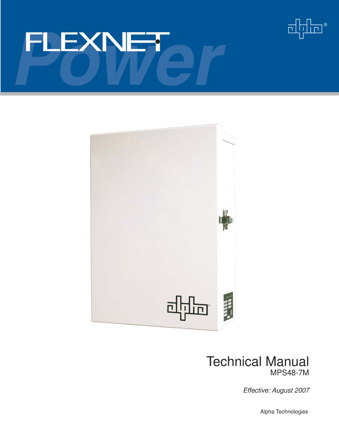 Alpha Vision Tech MPS48-7M technical manual Technical Manual 