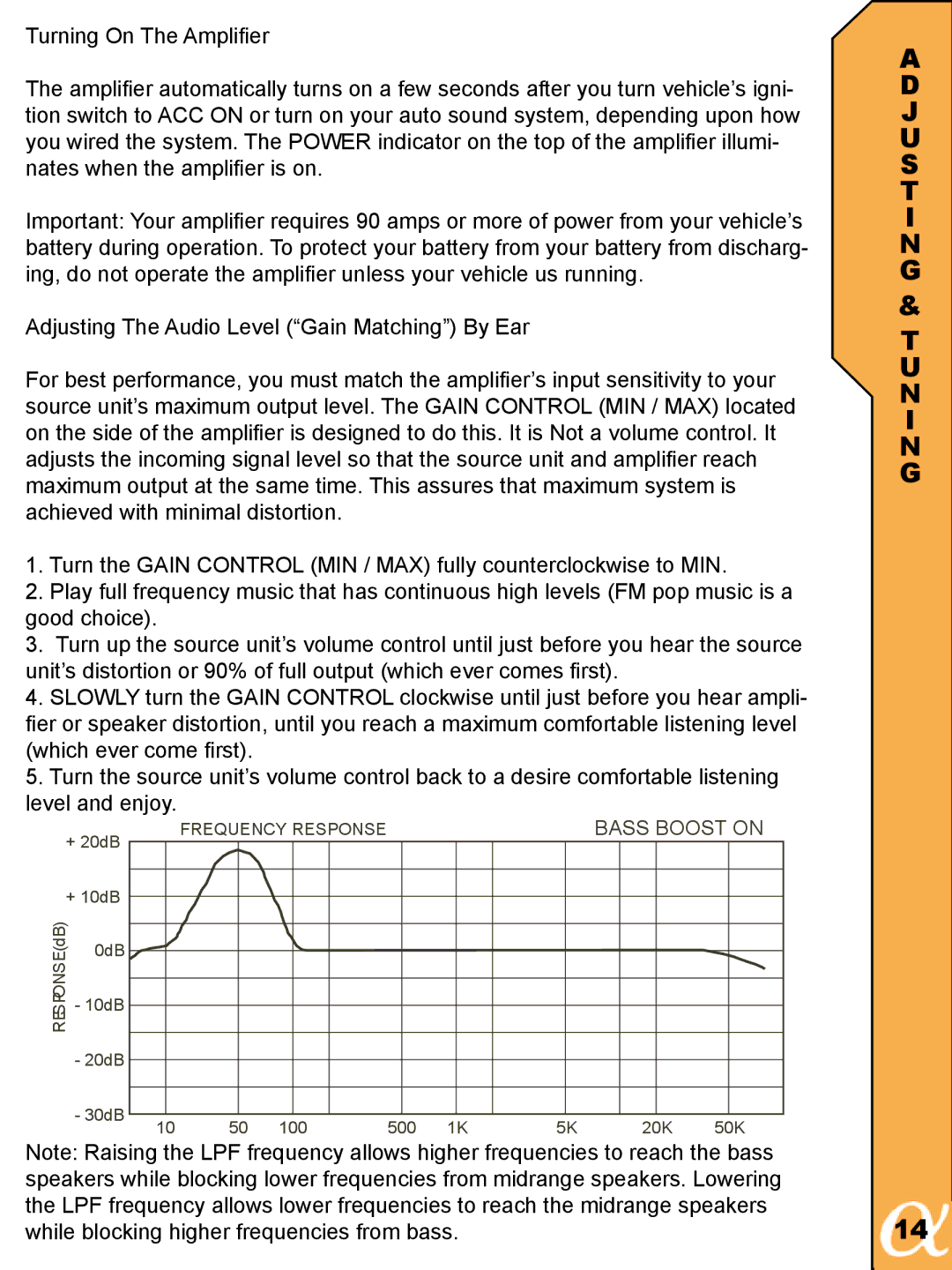 Alphasonik PMA640HCE, PMA1000HCE, PMA600HCE owner manual Bass Boost on 