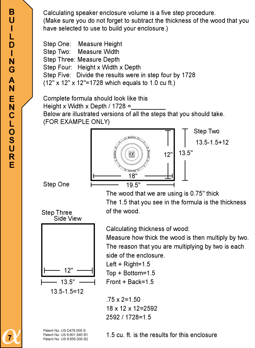 Alphasonik PSW115E, PSW112E, PSW110E owner manual I L D I N G a N E N C L, R E 