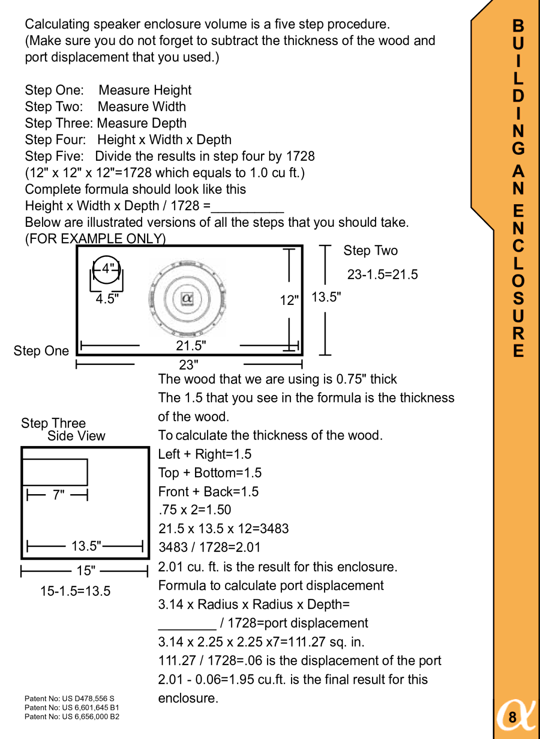 Alphasonik PSW312X, PSW310X owner manual 23-1.5=21.5 