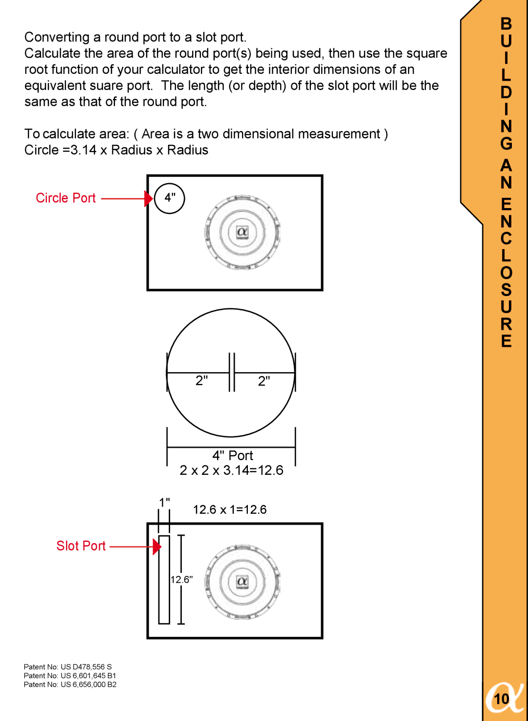 Alphasonik PSW812E, PSW810E, PSW815E owner manual Circle Port 