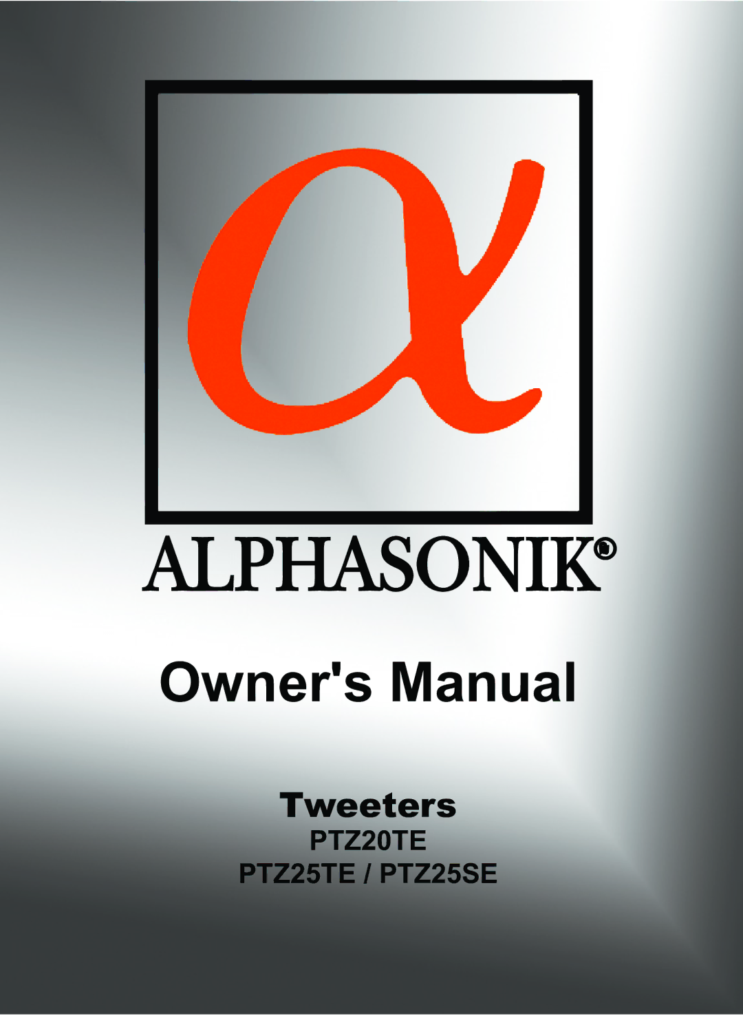 Alphasonik PTZ20TE, PTZ25SE, PTZ25TE owner manual Alphasonikr 