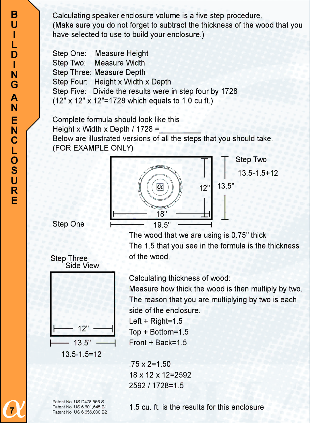 Alphasonik PTZ25TE, PTZ25SE, PTZ20TE owner manual I L D I N G a N E N C L, R E 